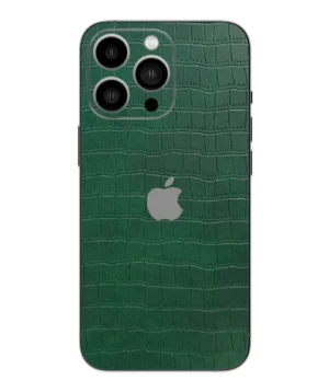 iPhone 13 Pro – Croc Leather Bamboo Green Skin
