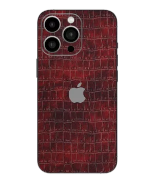 iPhone 13 Pro – Croc Leather Copper Red Skin