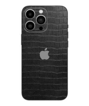 iPhone 13 Pro – Croc Leather Midnight Black Skin