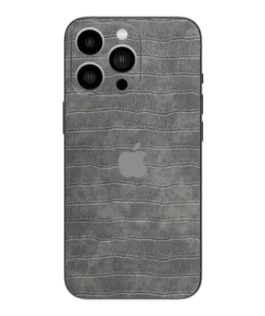 iPhone 13 Pro – Croc Leather Steel Grey Skin