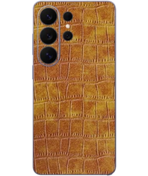 Samsung S26 Ultra – Croc Leather Amber Tan Skin