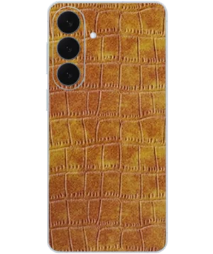 Samsung S26 Plus – Croc Leather Amber Tan Skin