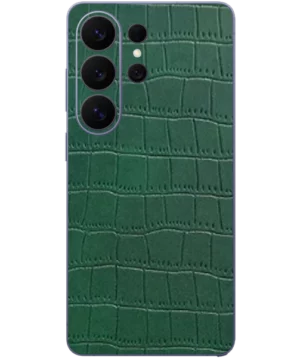 Samsung S26 Ultra – Croc Leather Bamboo Green Skin