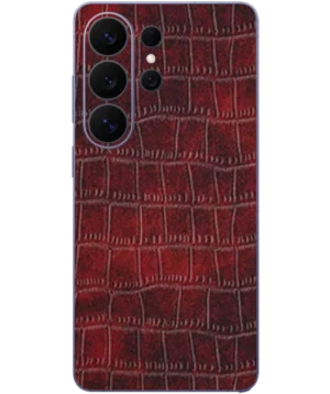 Samsung S26 Ultra – Croc Leather Copper Red Skin