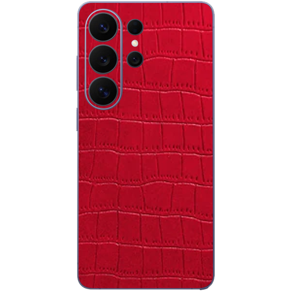 Samsung S26 Ultra – Croc Leather Crimson Red Skin