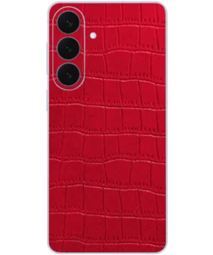 Samsung S26 Plus – Croc Leather Crimson Red Skin