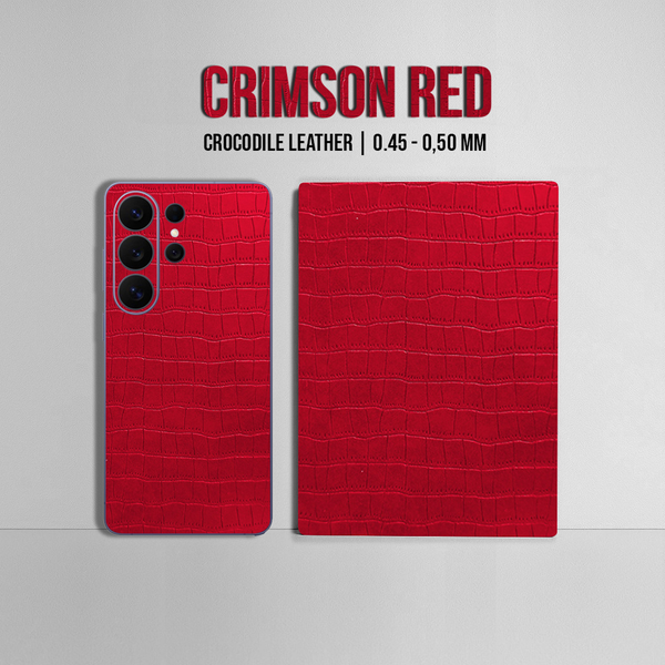 Samsung S26 Ultra – Croc Leather Crimson Red Skin - Afbeelding 2