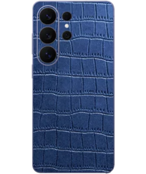Samsung S26 Ultra – Croc Leather Sapphire Blue Skin
