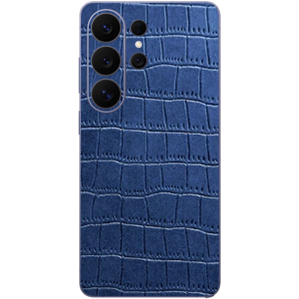 Samsung S26 Ultra – Croc Leather Sapphire Blue Skin