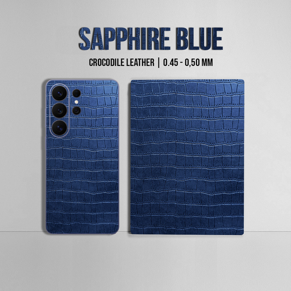 Samsung S26 Ultra – Croc Leather Sapphire Blue Skin - Afbeelding 2