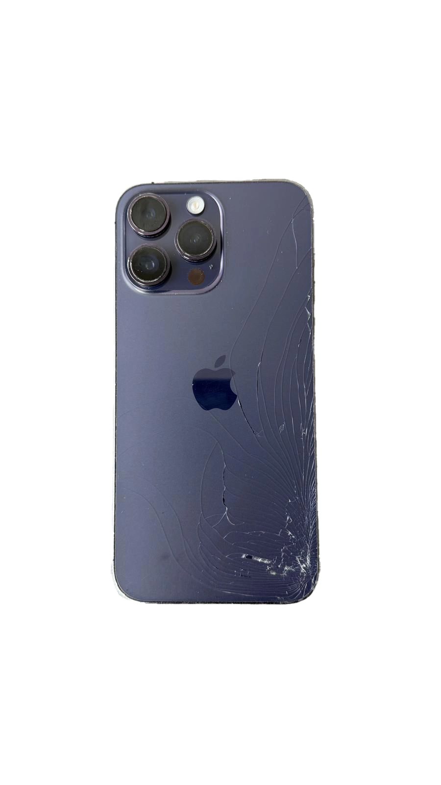Telefoon met gebroken achterkant